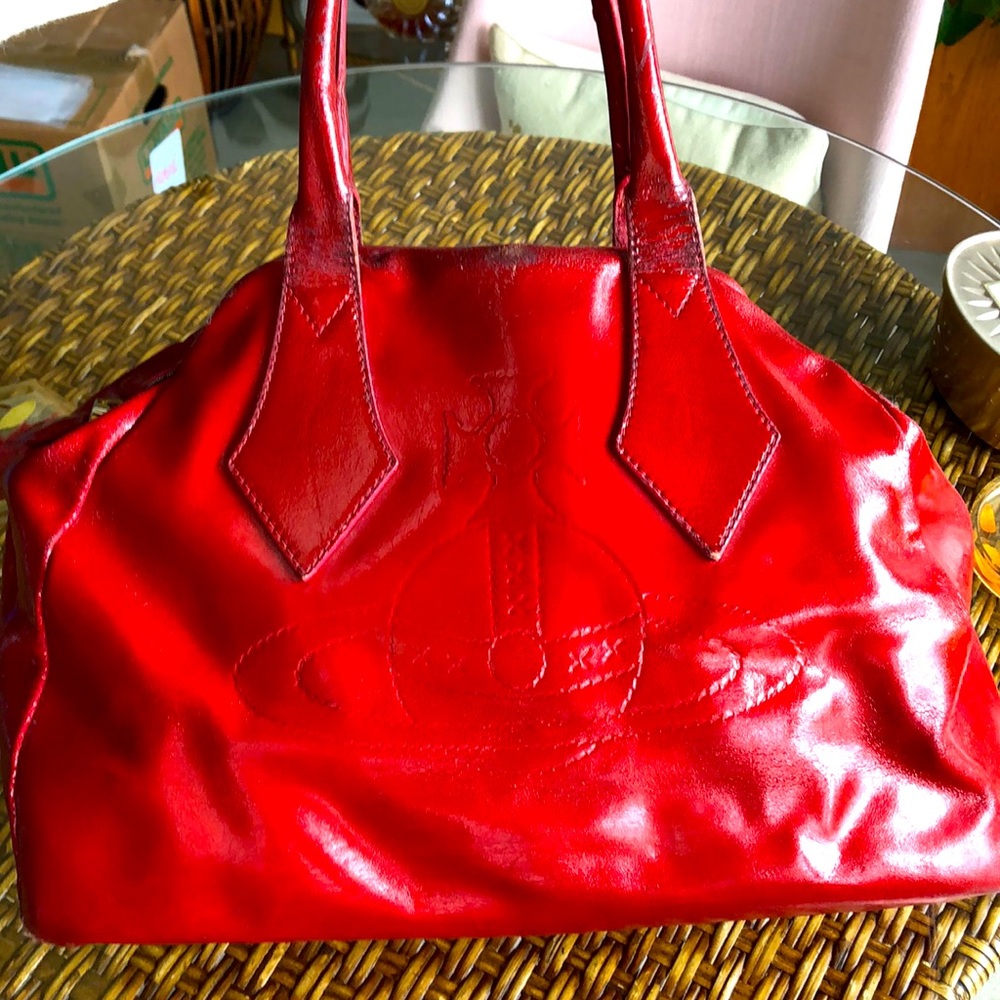 Vivienne Westwood Red Bowler Bag